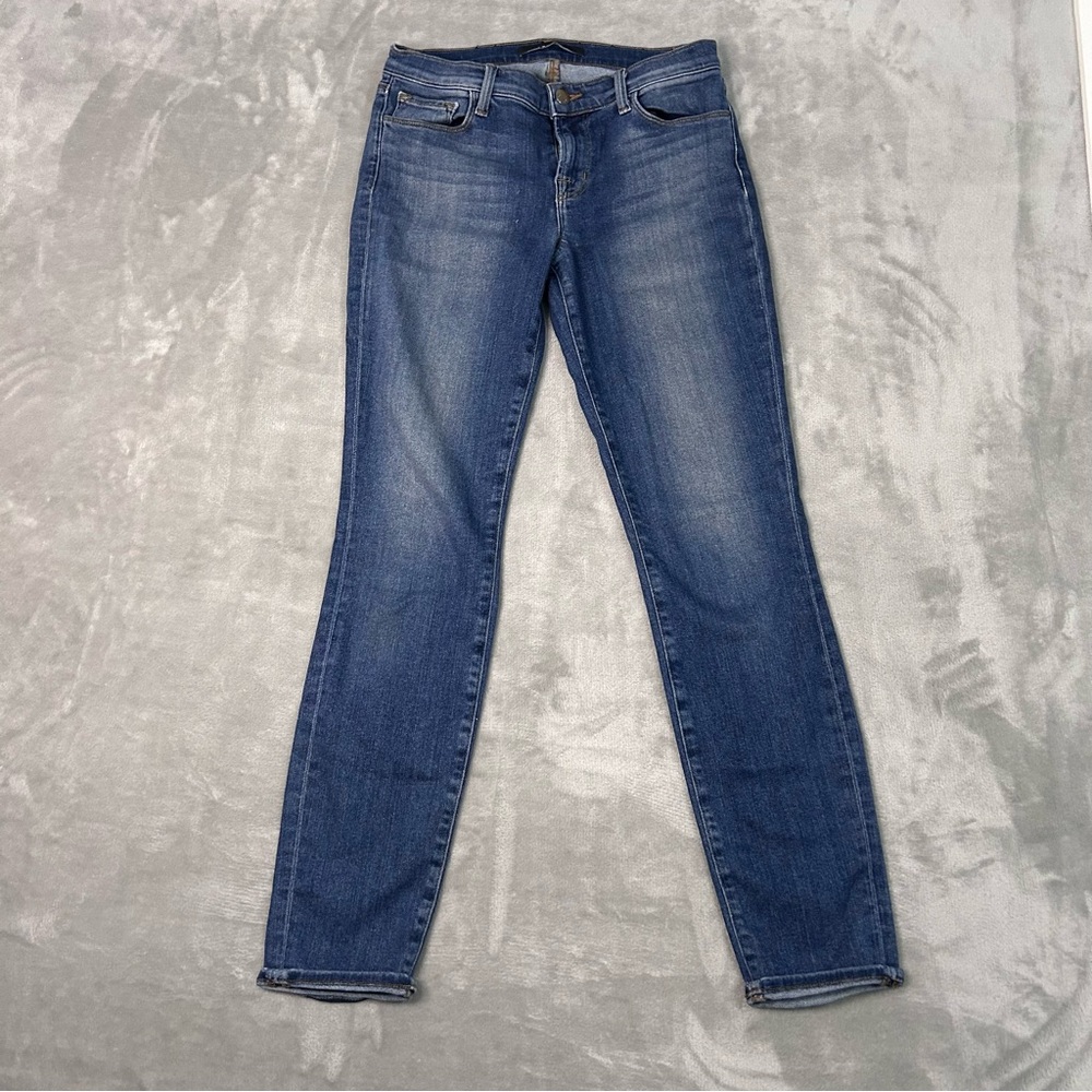J BRAND Low Rise Skinny Jeans Womens Size 27 Medium Wash Denim Stretchy